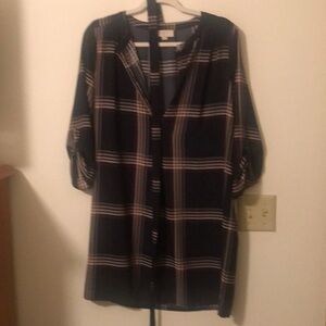 Medium petite roll tab sleeve self belt light weight shift dress